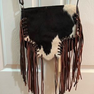 Western Cowhide and Leather shoulder Bag